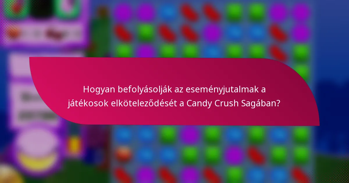 Hogyan befolyásolják az eseményjutalmak a játékosok elköteleződését a Candy Crush Sagában?