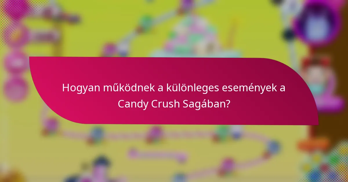 Hogyan működnek a különleges események a Candy Crush Sagában?